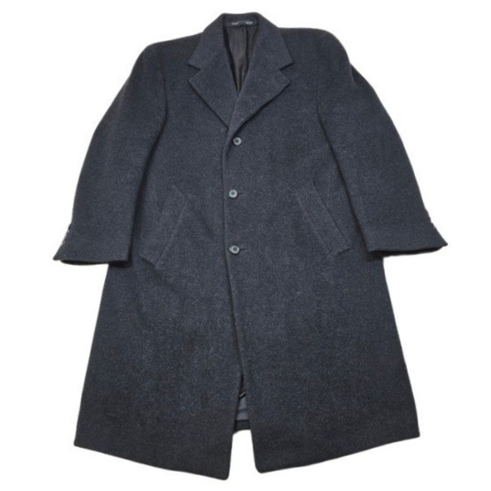 LRL Ralph Lauren Wool Overcoat Mens XL 46 Charcoal Gray Dress Vintage‎ Y2K 90s